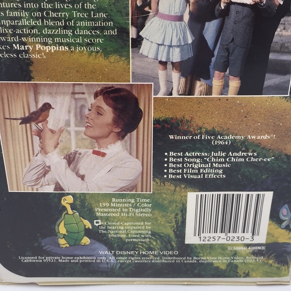 Walt Disney’s Mary Poppins VHS Home Video 023 - Picture 12 of 12